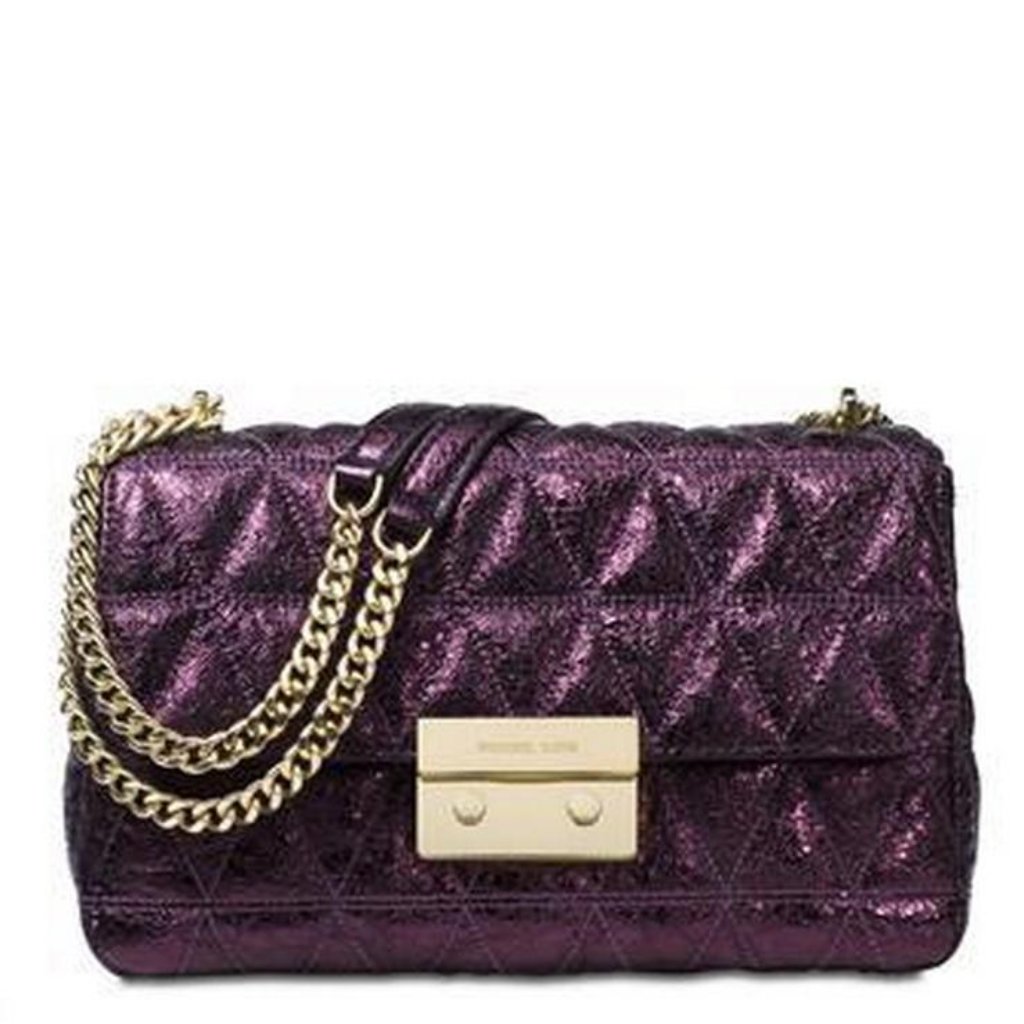 Nwt Michael Kors Sloan Damson Quilted Leather Chain Shoulder Crossbody Purse